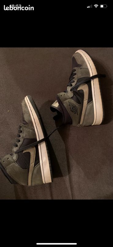 Air Jordan noir et kaki (image 4)