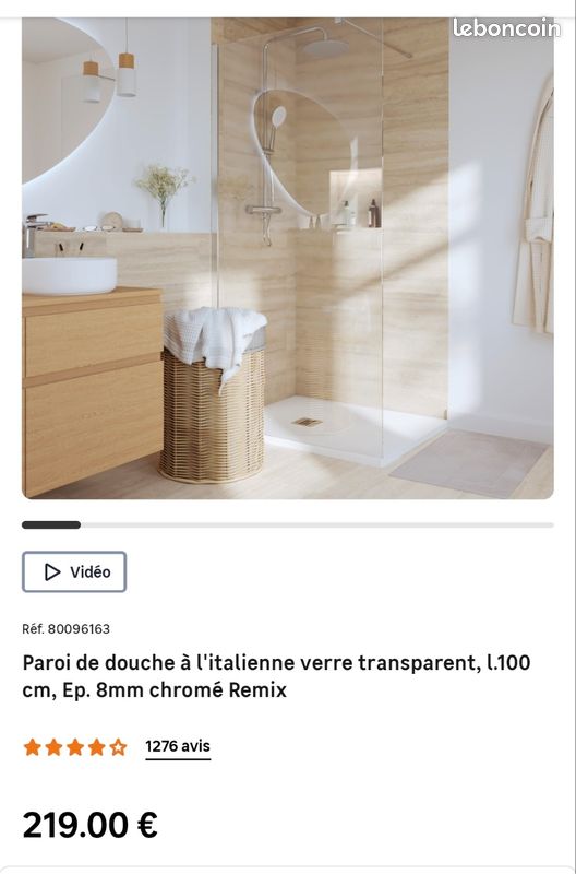 Parroi douche 100x200 NEUF (image 1)