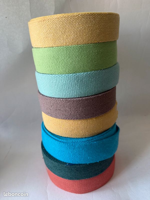 40 Yards (36,5m) Sangle Polycoton 25mm - 10 Couleurs - Pour Poignées De Sac, Ceintures, Bricolage, Extérieur