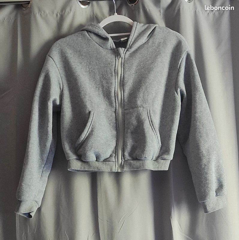 Sweat capuche gris Shein 14 ans Vêtements