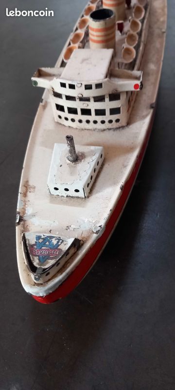 Bateau Paquebot Mécanique Arnold – Tôle, 33 Cm, Vintage Allemagne
