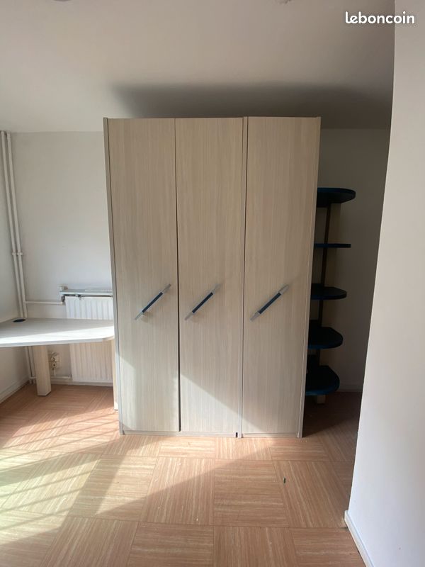 Armoire Gautier + bureau et sommier assortis ensemble ou séparément chambre ado à vendre Paris 19e (image 1)