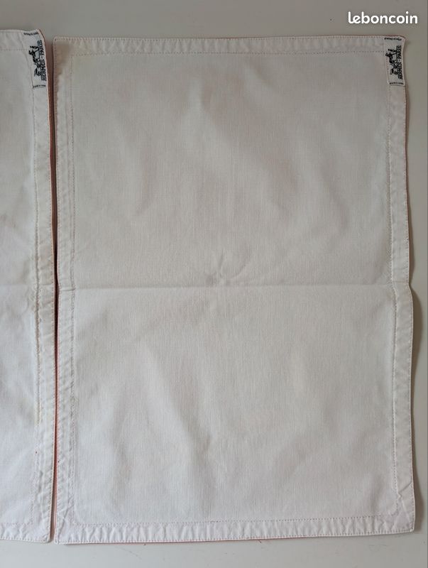 Sets De Table Hermès Imprimé Canard – Lot De 2, Tissu Vert, Occasion