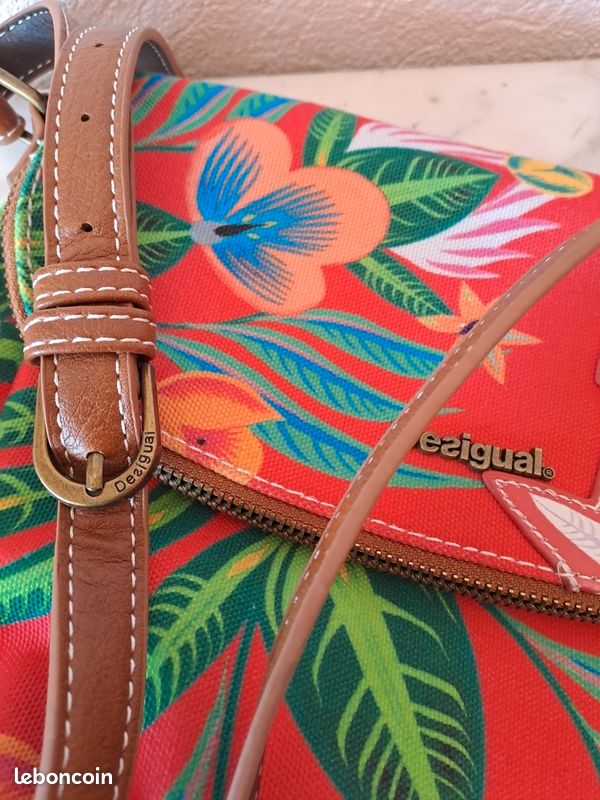 Sac De Sport Desigual Tropic Carry Shoulder Bag - Femme - Turquoise - Neuf
