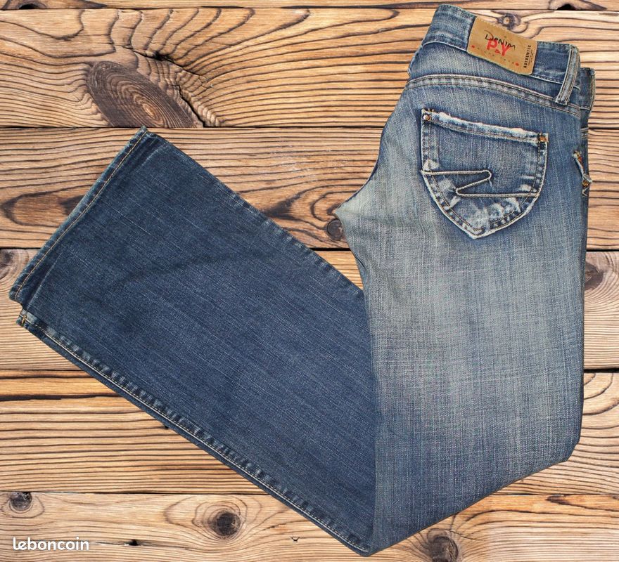 Jean P&Y Denim Femme Bootcut - Taille 34 (W25 L34) - Modèle Lola - Occasion Très Bon état