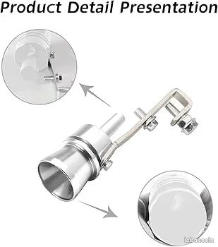 Sifflet D’échappement chromé 24 mm Pour Voiture et moto (image 1)