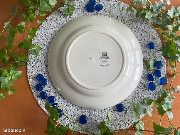 Lot De 2 Assiettes Anciennes Lunéville KG Surcouf Motif Bleu, Fin 19ème