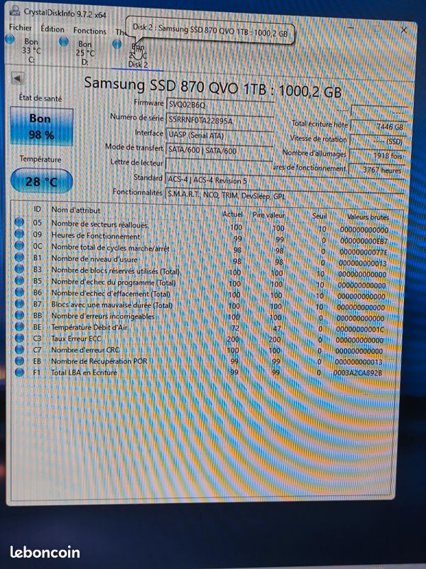 1 to SSD testé et formaté (image 2)