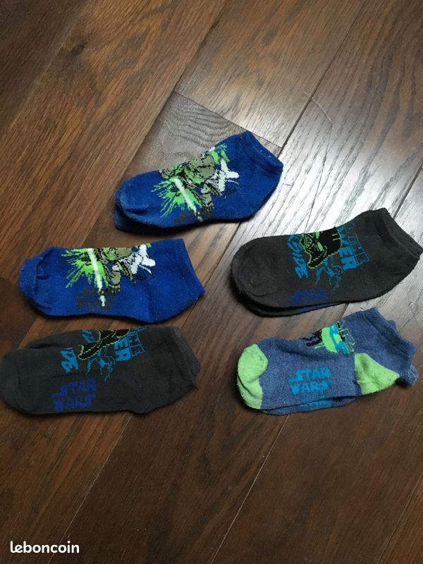 5 paires sockettes chaussettes star wars 27- 30 (image 1)