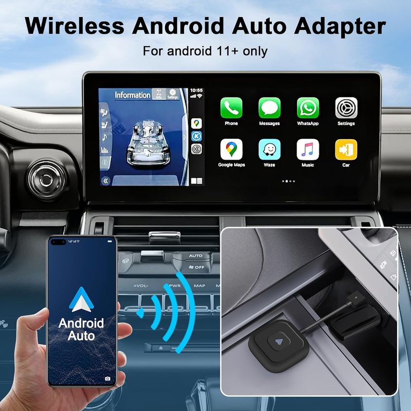 Adaptateur Android Auto sans Fil pour Android - Équipement auto