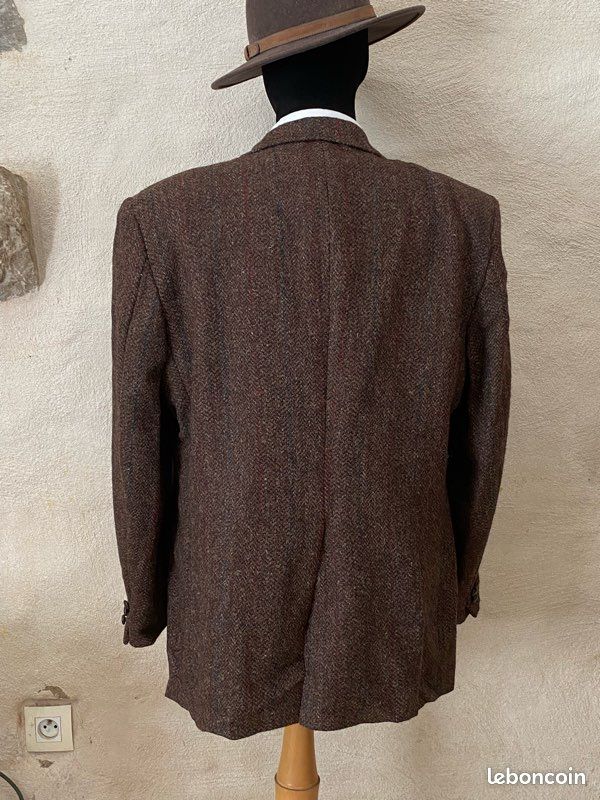 Blazer Harris tweed marron foncé taille XL (image 5)