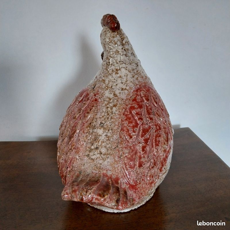 Poule en céramique, hauteur 10cm