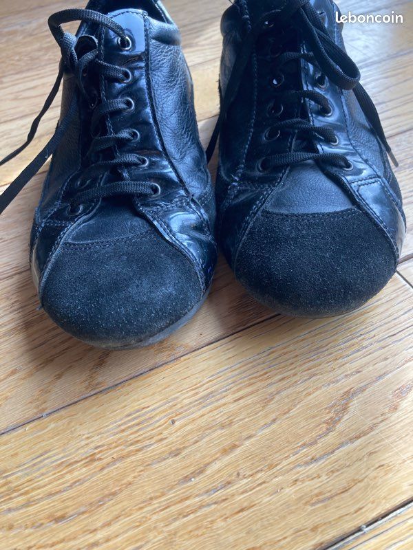 Chaussures baskets Reqins 38 cuir noir ( fanfan31 ) (image 1)