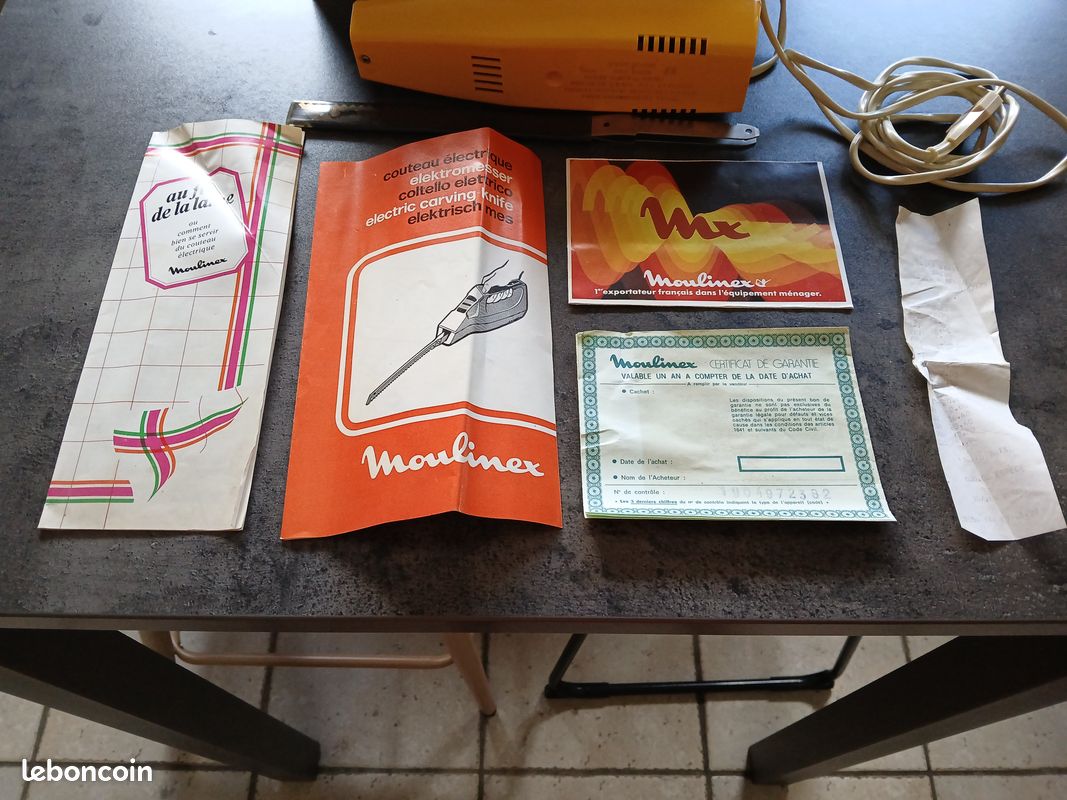 Couteau électrique Moulinex vintage orange (image 6)