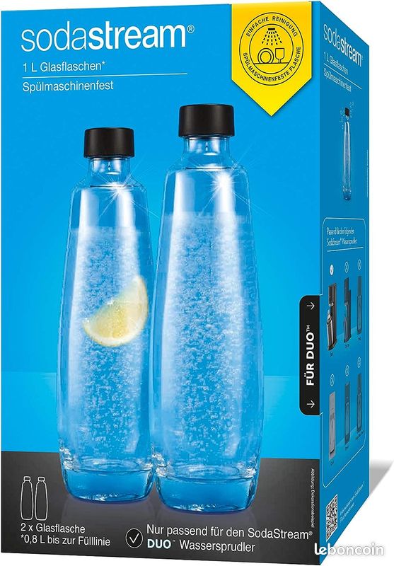 2 Bouteilles en Verre de 1 Litre SodaStream (image 2)