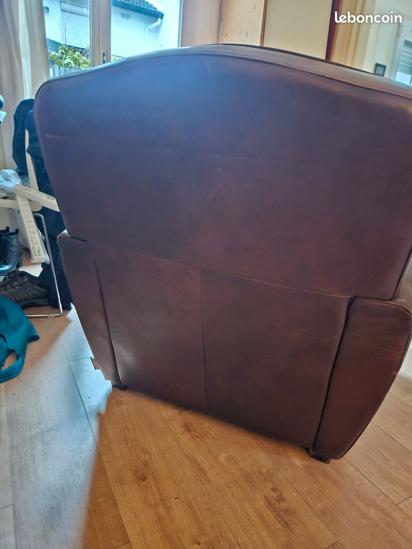Fauteuil cuir HABITAT (image 4)