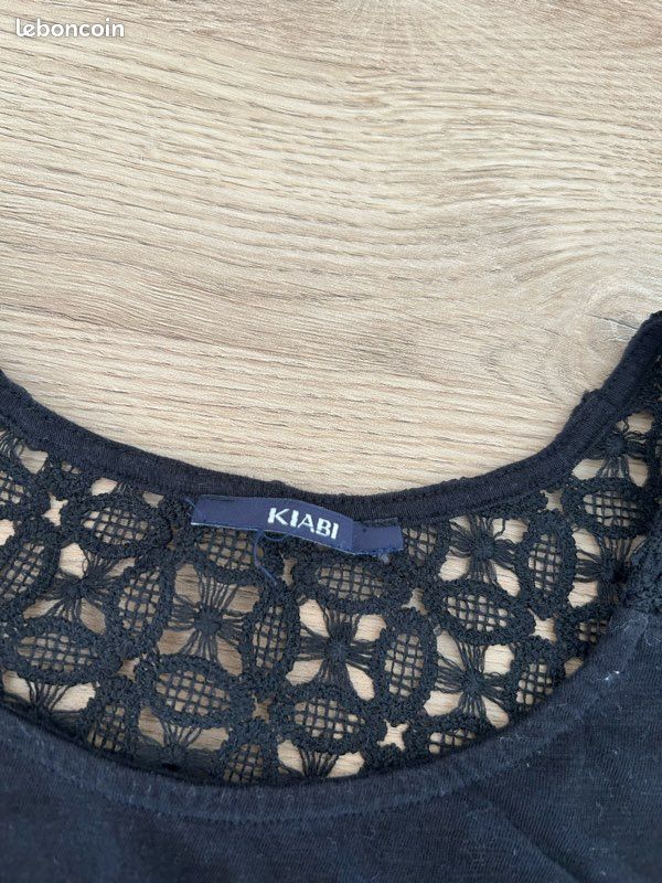 Débardeur en dentelle noir femme taille S Kiabi (image 2)