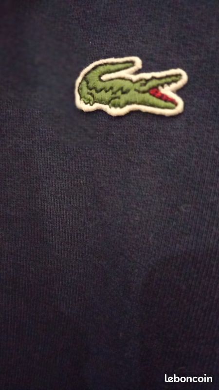 Sweat-shirt Lacoste Homme Taille L Excellent état portée deux fois seulement capuche bleue marine (image 4)