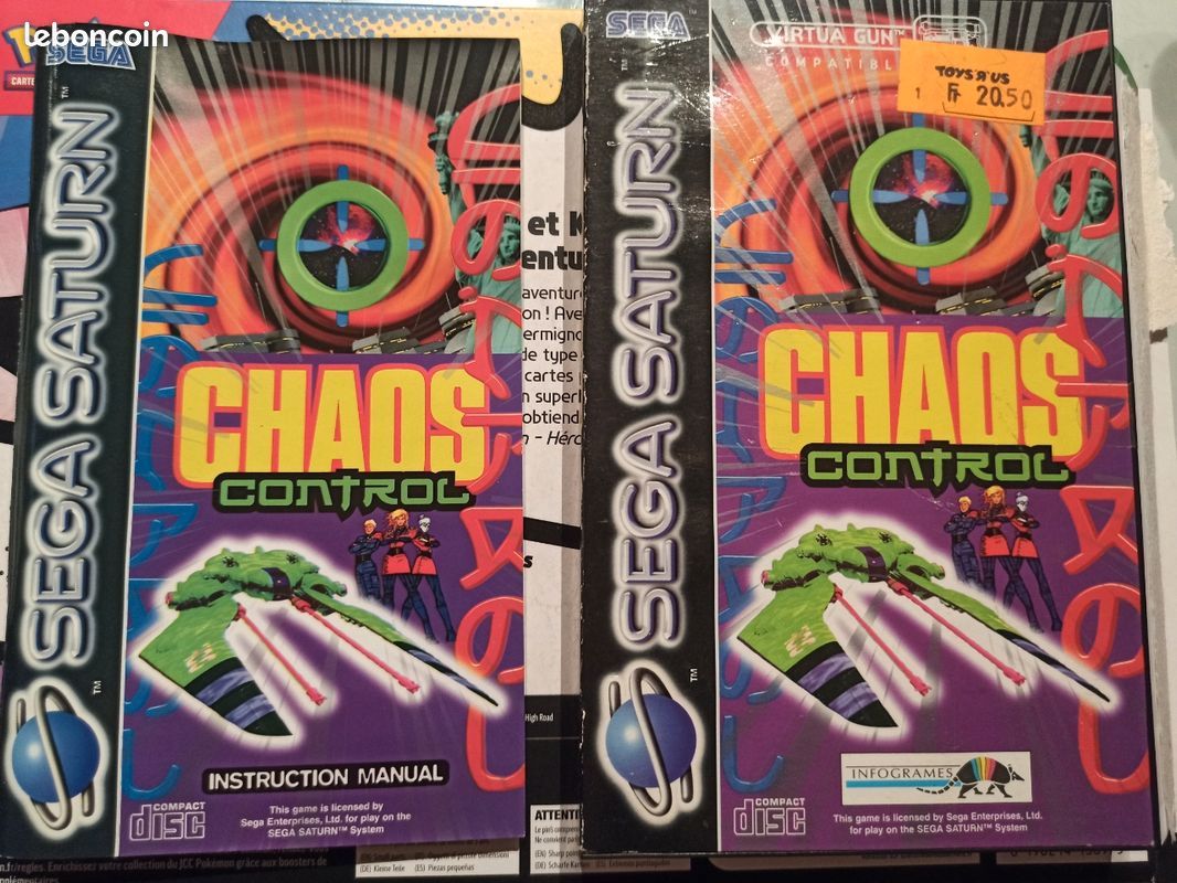 Jeu Sega Saturn Chaos Control – Bon état, Boîte Complète, PAL
