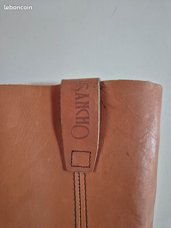 Bottes Western Vintage Biondini Taille 39.5 - Cuir Marron, Talon 7 Cm, Style Années 80, Neuves Sans Emballage, Fabrication Italie
