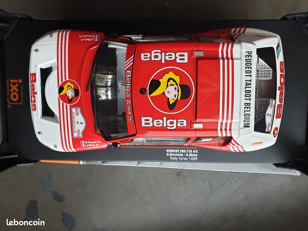 PEUGEOT 205 T16 #3 B.DARNICHE-A.MAHE RALLY YPRES IXO 1/18