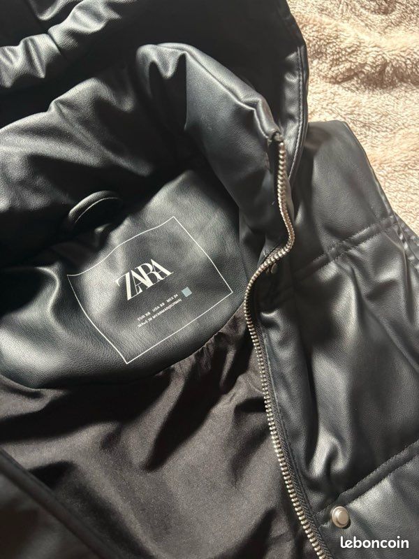 Veste en cuir sans manches ZARA Vêtements