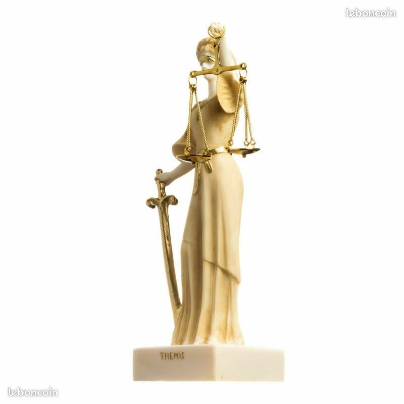 Statue En Laiton Allégorie De La Justice Déesse Thémis Décoration Bureau
