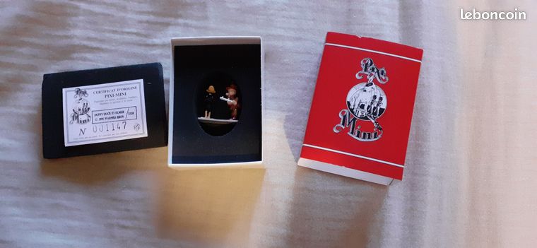 Figurines Pixi-Mini 1995 - Duffy Duck & Elmer - Plomb - Avec Boîte Et Certificat