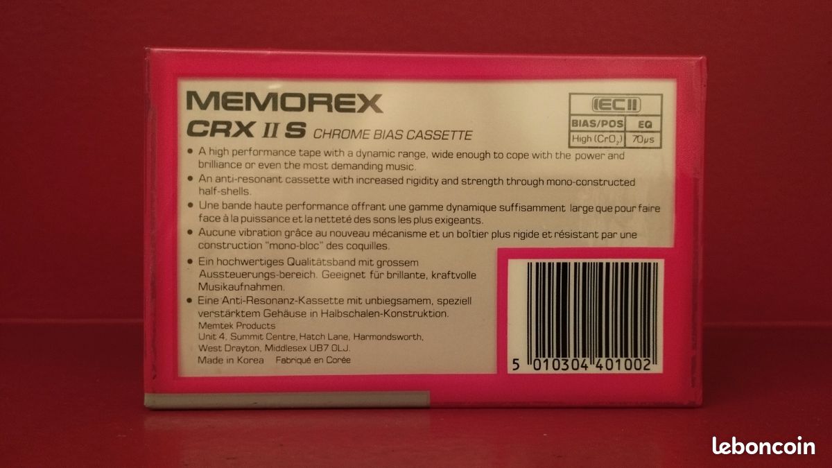 Cassette audio Memorex sous blister (image 2)