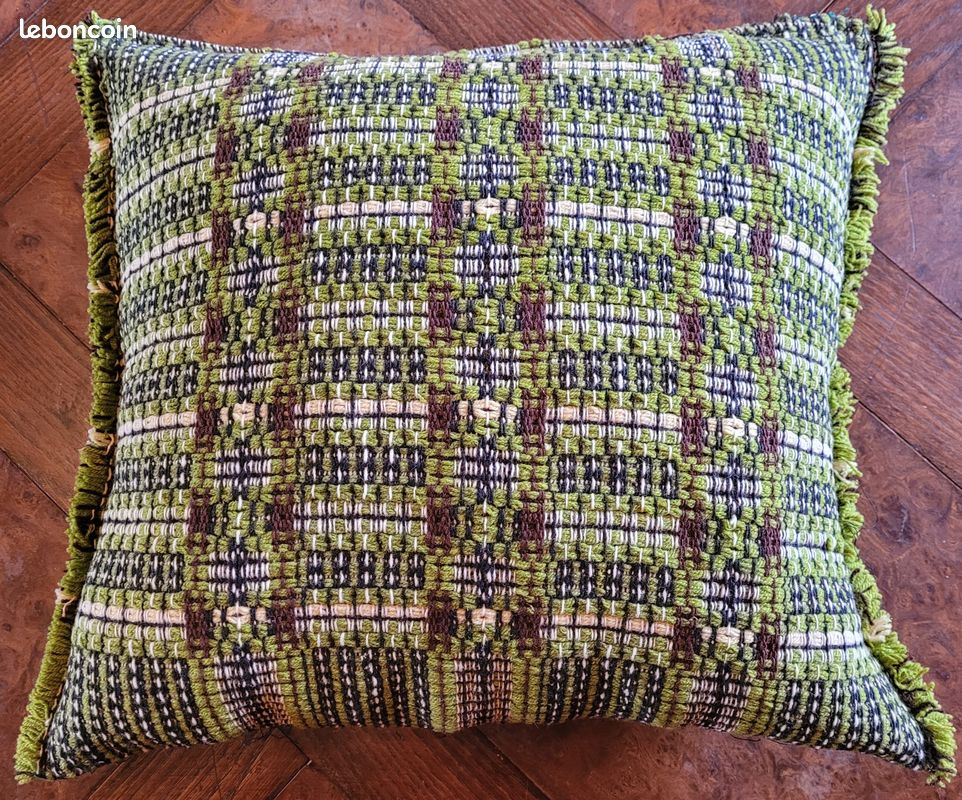 Coussin ancien vintage années 50 (image 2)