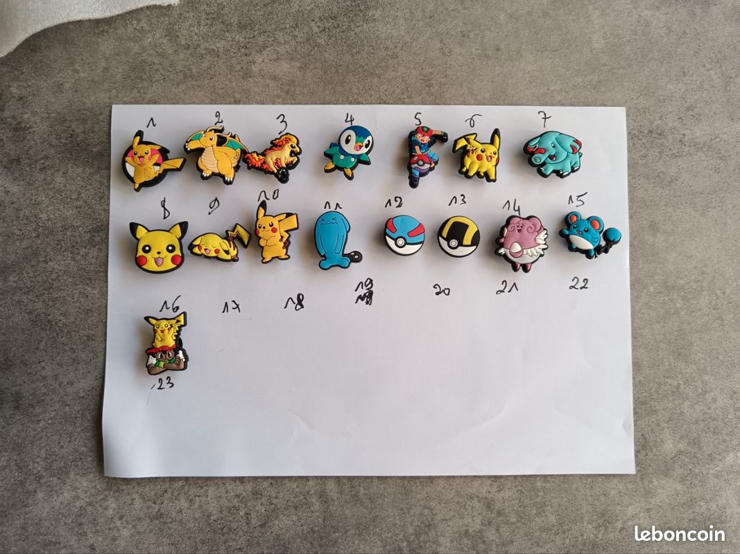 Accessoire breloque badge pokemon pour sabot crocs (image 1)