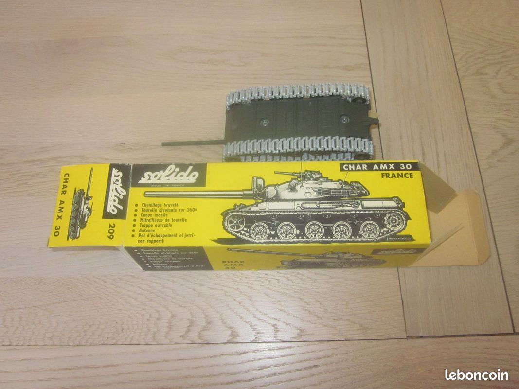 SOLIDO, char AMX 13 militaire normandie en boite brune