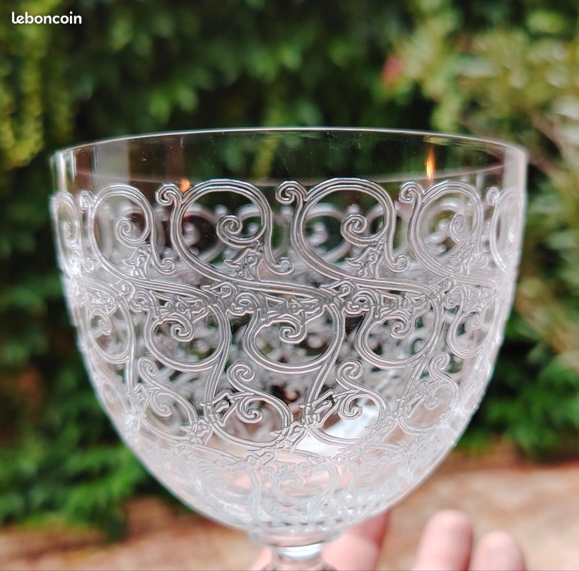 6 Coupes à Champagne En Cristal De Baccarat Modèle Rohan
