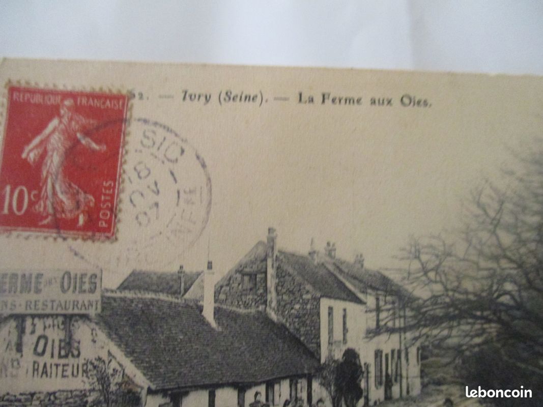 Rare carte postale Ivry restaurant la ferme aux oies ( 1907) (PAZ) (image 2)