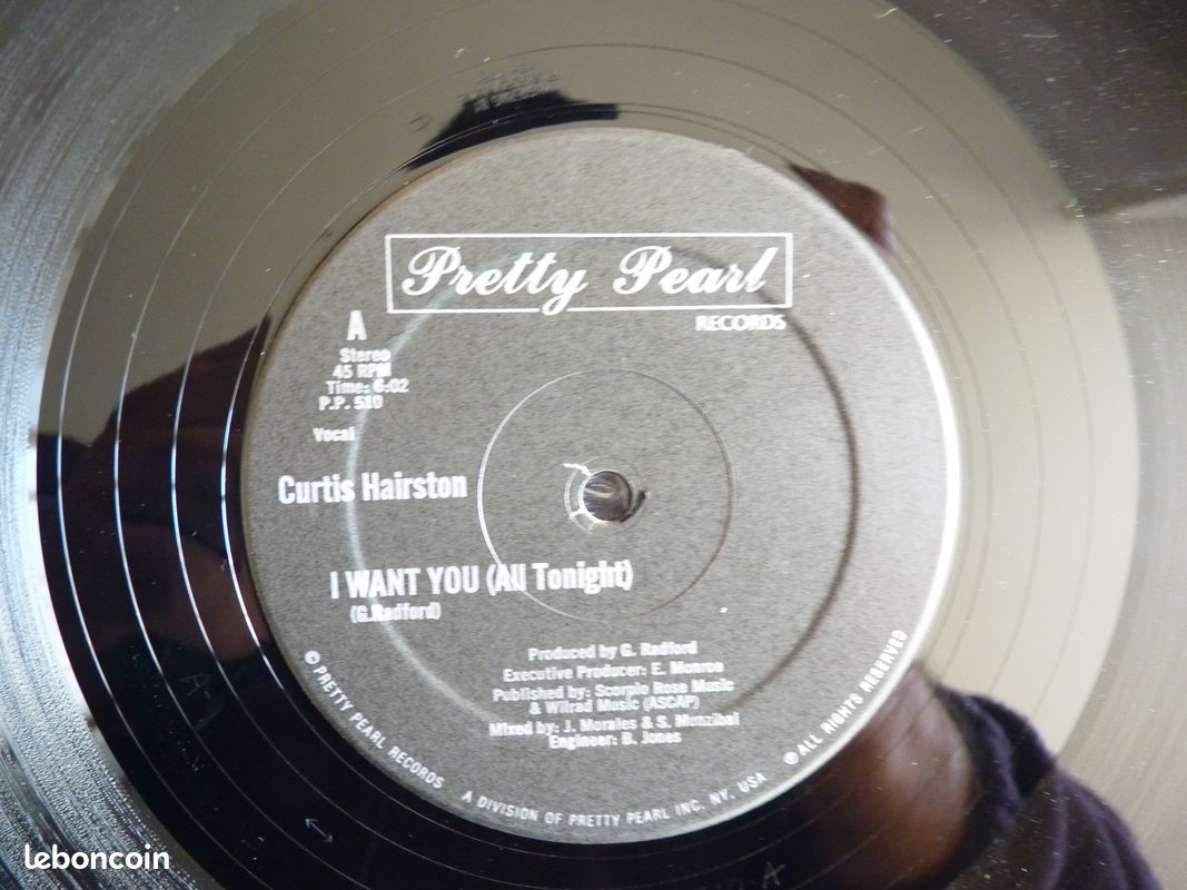 Disque ( Vinyle ) Curtis Hairston –" I Want You (All Tonight) " (1983) (image 3)