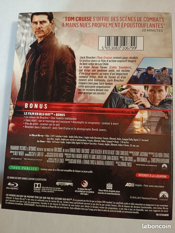 Jack Reacher Never Go Back - Blu-ray (image 2)