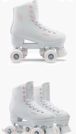 Roller artistique roues oxelo blanc décathlon Sport Plein air