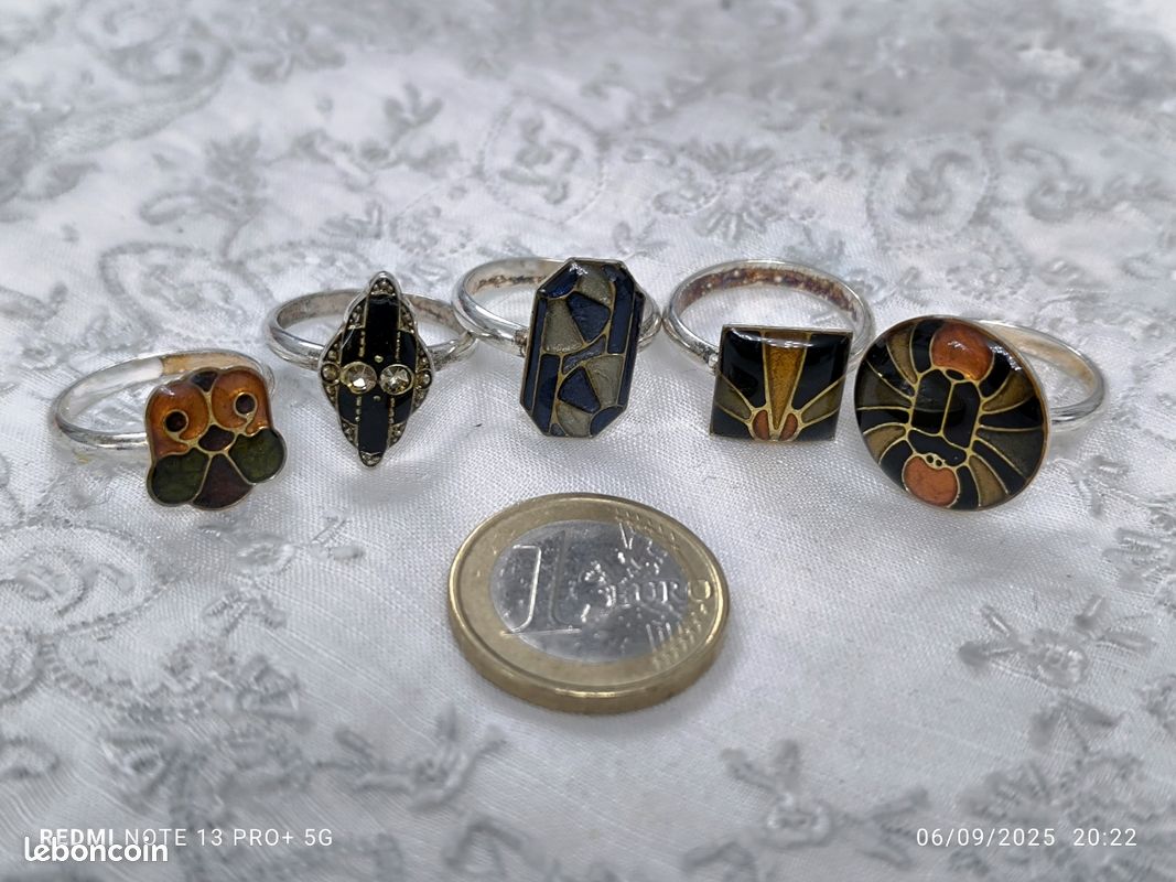 Lot de 10 bagues art déco (image 14)