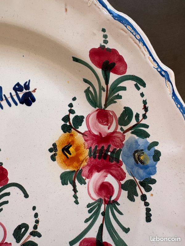 Assiette ancienne en faïence Niderviller fin XIXe siècle (image 6)