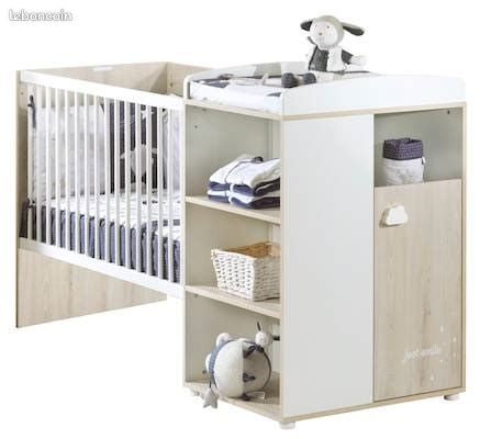 Lit bébé évolutif Sauthon + table à langer (image 2)