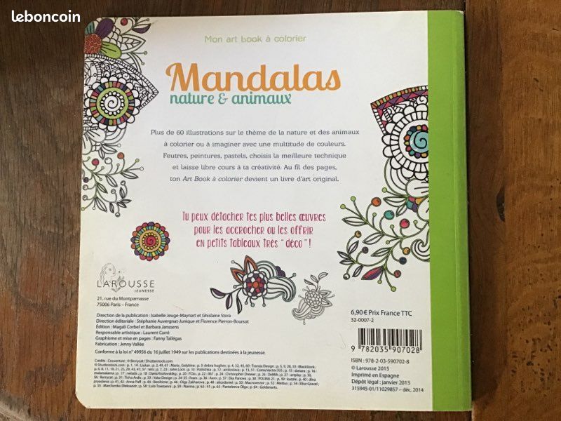 Mandalas nature et animaux 60 modèles à colorier (image 1)