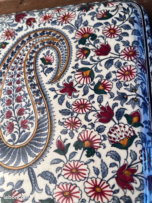 Dessous plat en Gien ancien modèle Cachemire (image 6)