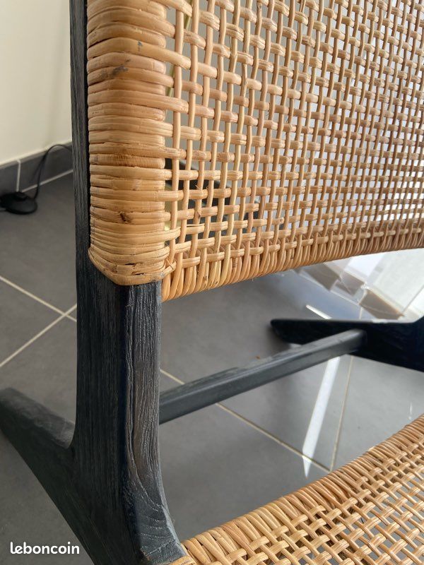 Fauteuil bois et canage (image 2)