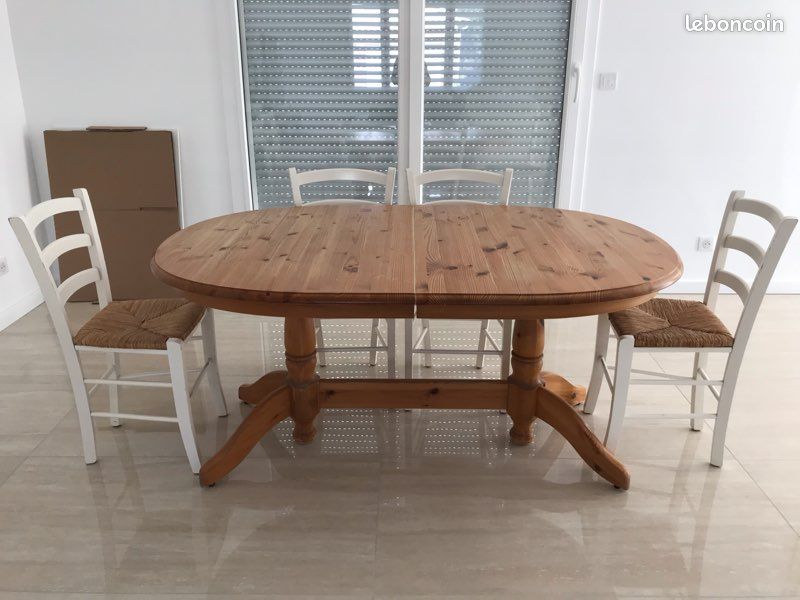 Table en pin avec rallonge (image 3)