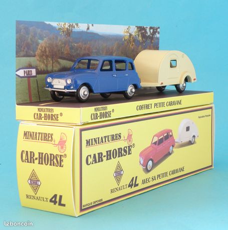 Citroën DS 19 Avec Caravane Cirque Barzinni - Miniature Dinky Style - Occasion