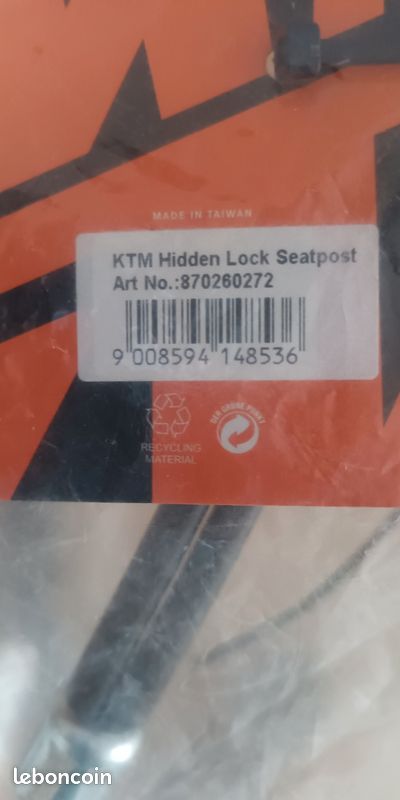 Tube selle KTM avec cadenas incorporer (image 2)