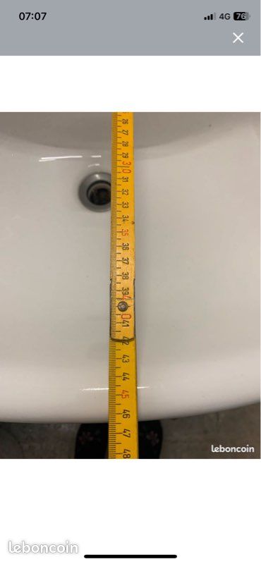Lavabo blanc céramique avec robinet (image 3)