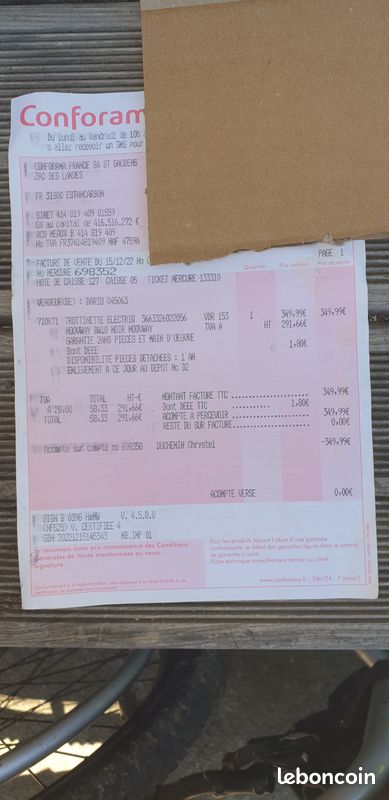 Vend trottinette électrique (image 1)