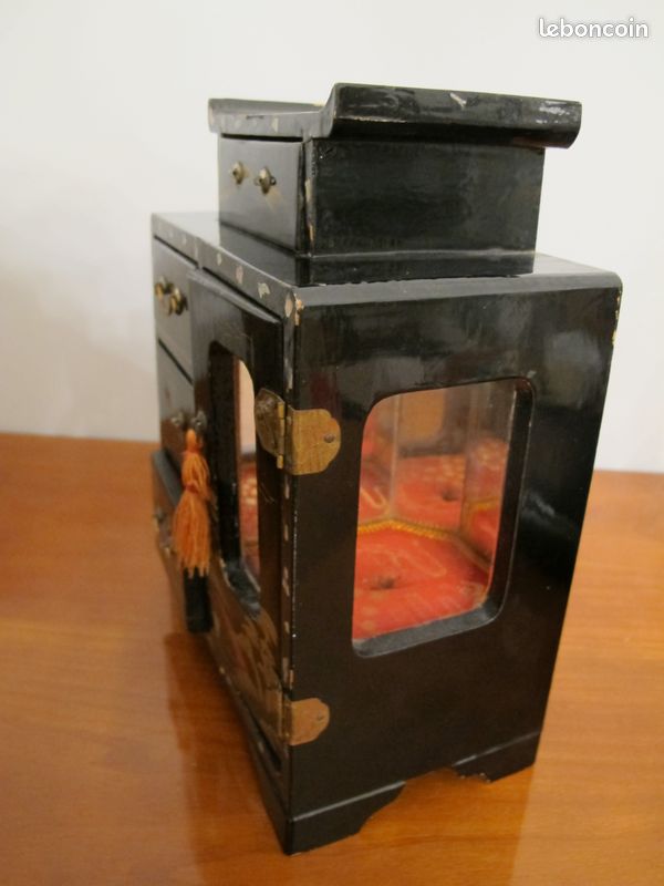 Bague Ethnique 2 En Bois Incrustée De Métal Et De Nacre