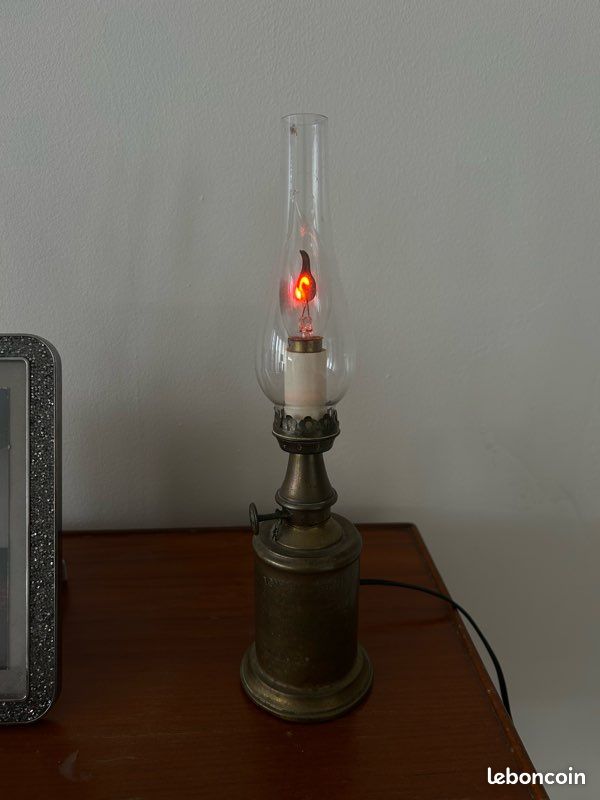 Lampe ancienne style lampe à pétrole – décoration vintage (image 1)